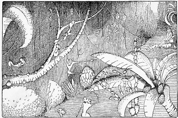 Reo hò, vẫy lá và đu mình khỏi cành cây để chào đón ông